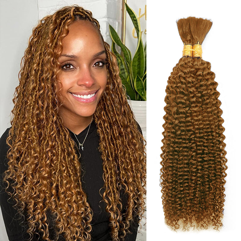 Boho Braids #30 Curly Wave Bulk Human Hair For BraIding