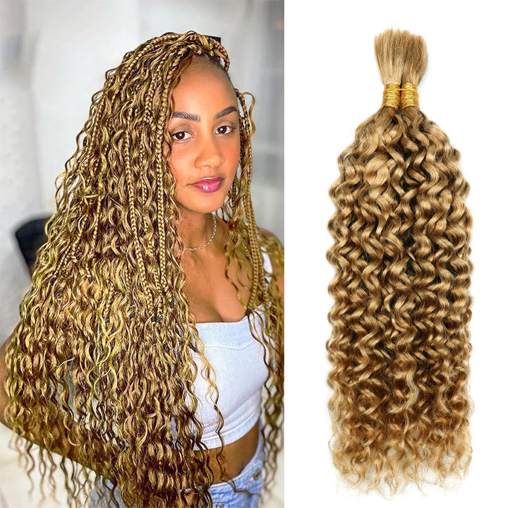 #27 honey blondle buk human hair for braiding