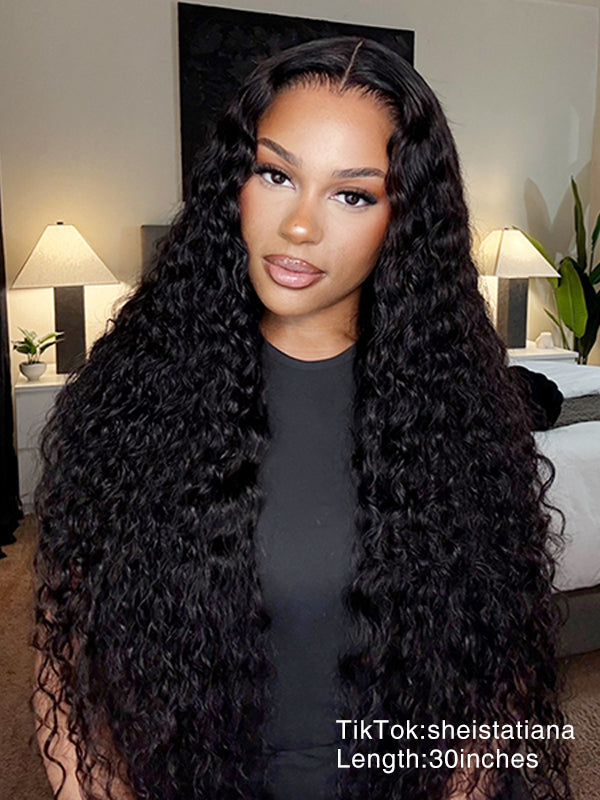 Crazy Sale | @georgiaokun Recommend 16"-34" Water Wave 13x6 Full Lace Frontal Wig No Code Needed