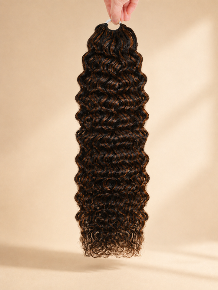 BIG DROP | Feather Crochet Water Wave Human Hair Extensions Protective Style