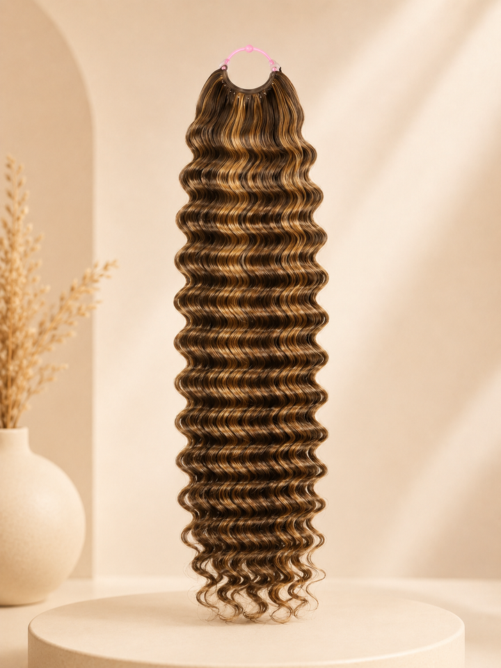 BIG DROP | Feather Crochet Deep Wave Human Hair Extensions Protective Style