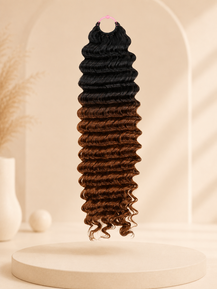 BIG DROP | Feather Crochet Deep Wave Human Hair Extensions Protective Style