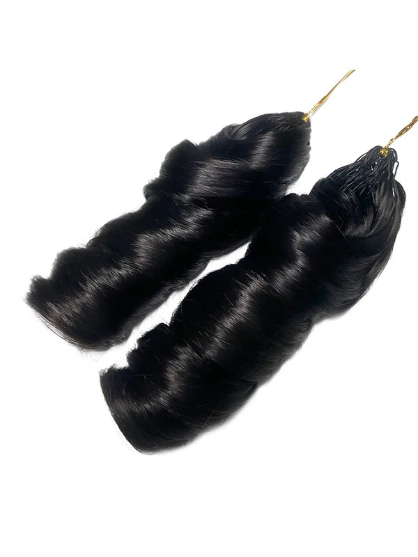 French Curl Feather Crochet Human Hair Extensions Miracle Knots Locs Protective Style