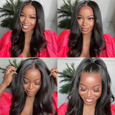 Wear & Go | 6x4.5 Quick & Easy Glueless Wig Kinky Straight Glueless Lace Wig With Breathable Cap Air Wig