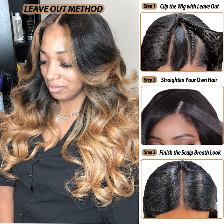 T1b/4/27 Body Wave V Part Wig