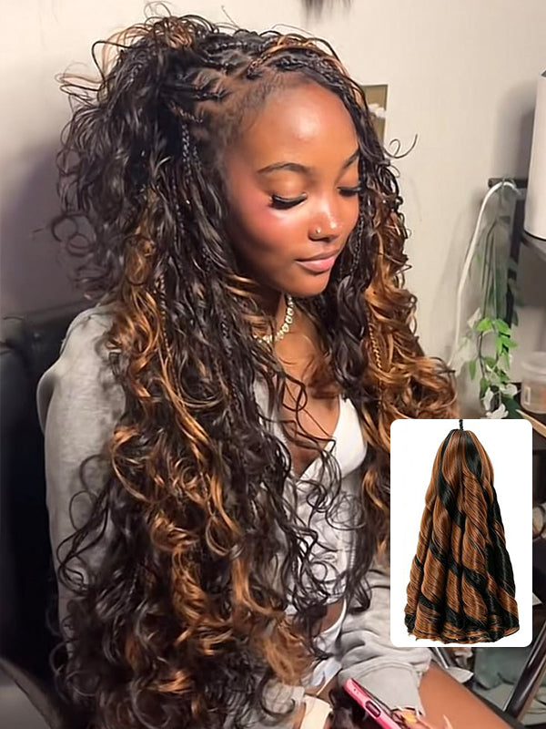 French Curl Feather Crochet Human Hair Extensions Miracle Knots Locs Protective Style
