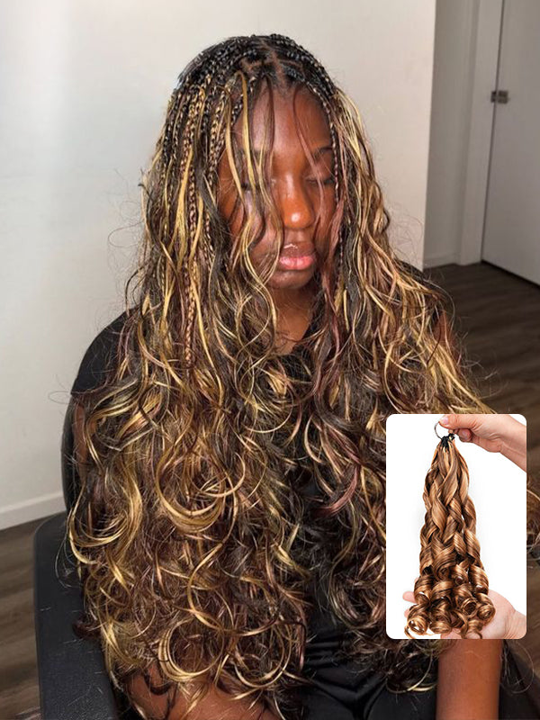 French Curl Feather Crochet Human Hair Extensions Miracle Knots Locs Protective Style