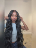 #1 Jet Black Body Wave 7x6/13x6 FULL Lace Frontal Human Hair Wig 