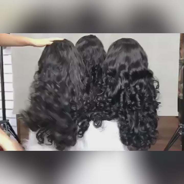 Super Double Drawn | 250% Density Funmi Curly Wig 13x6 Lace Front Wigs Bouncy Curly Raw Virgin Hair