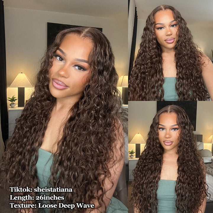 Flash Sale | #4 Chocolate Brown Body Wave 6x6/13x6 FULL Frontal Lace Human Hair Wig