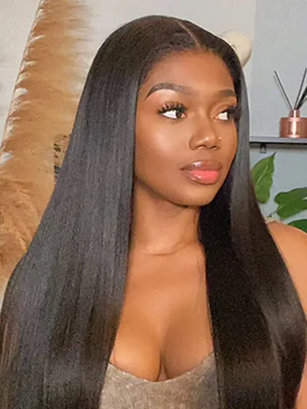 Type 4C Curly Edge Hairline Straight 7x6/13x6 Glueless Lace Frontal Wigs