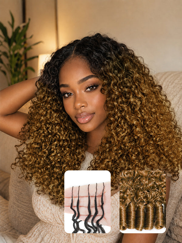 BIG DROP | Burmese Curly Feather Crochet Human Hair Extensions Protective Style