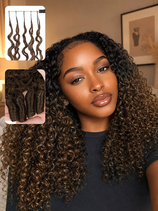 BIG DROP | Burmese Curly Feather Crochet Human Hair Extensions Protective Style