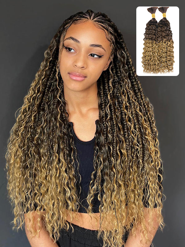 Vente flash | Extensions de cheveux ondulés Boho Braids 100 % naturels, 100 g 