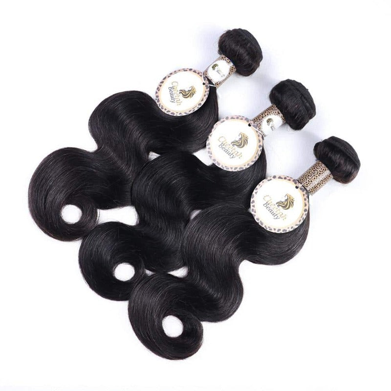 10A Body Wave 3 Bundles With 4x4 Lace Closure 100% Human Hair Extension