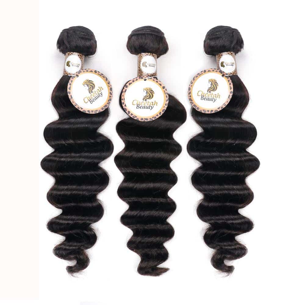 10A Loose Deep 4pcs Bundles with 13x4 Lace Frontal CheetahBeauty 100% Brazilian Virgin Human Hair 