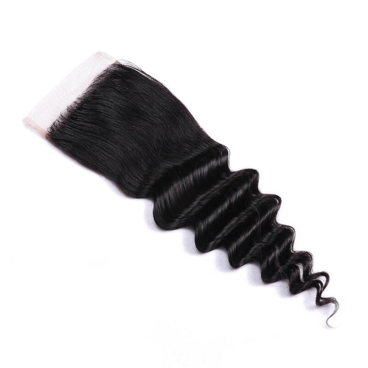 Loose Deep Bundles with 4x4 Lace Closure 10A Virgin Human Hair Extension