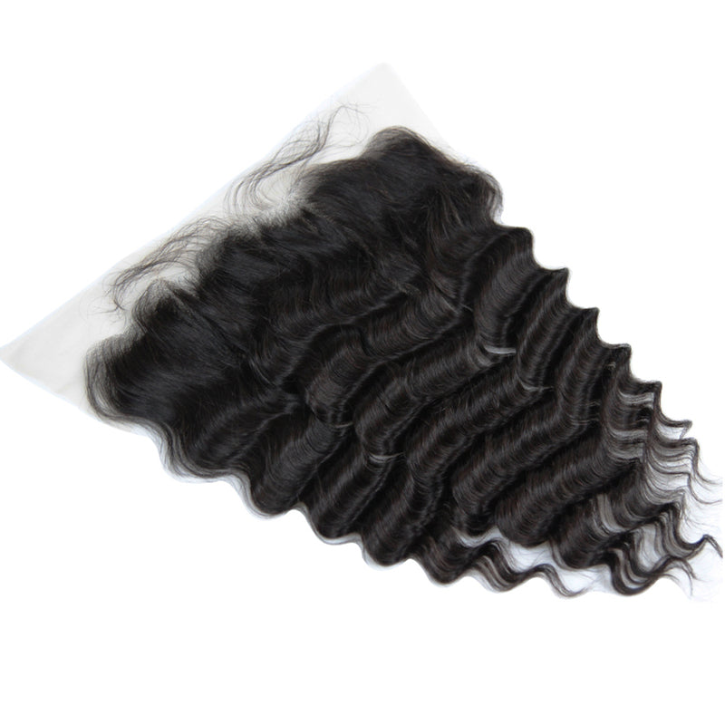 Loose Deep Bundles With 13x6 Lace Frontal 10A Virgin Human Hair Extension