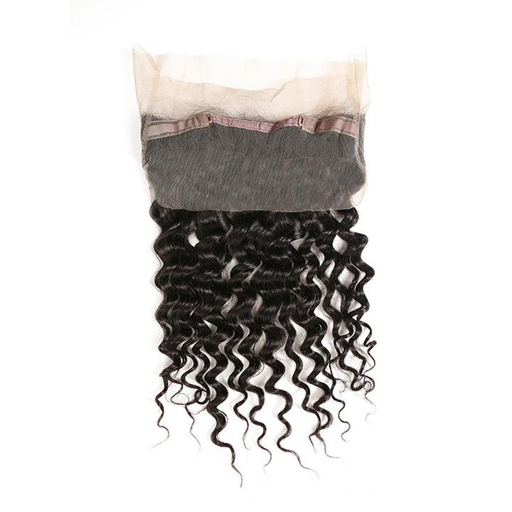 Loose Deep Bundles With 360 Lace Frontal 10A Virgin Human Hair Extension