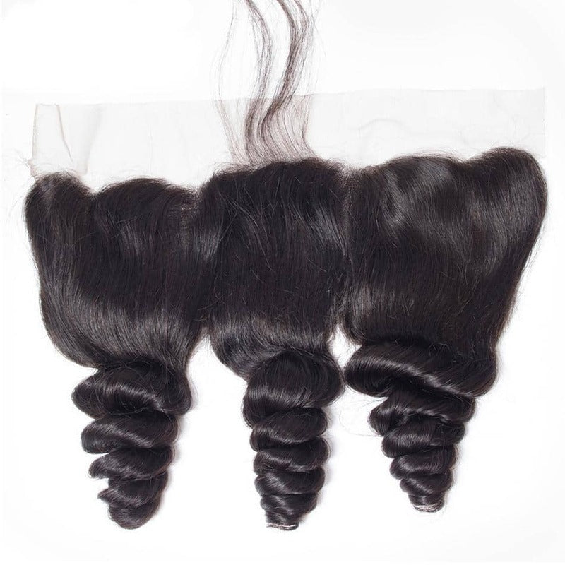 Loose Wave Bundles With 13x4 Lace Frontal 10A Virgin Human Hair Extension