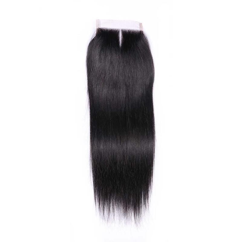 Straight Bundles with 4x4 Lace Closure 100% 10A Human Hair Extension