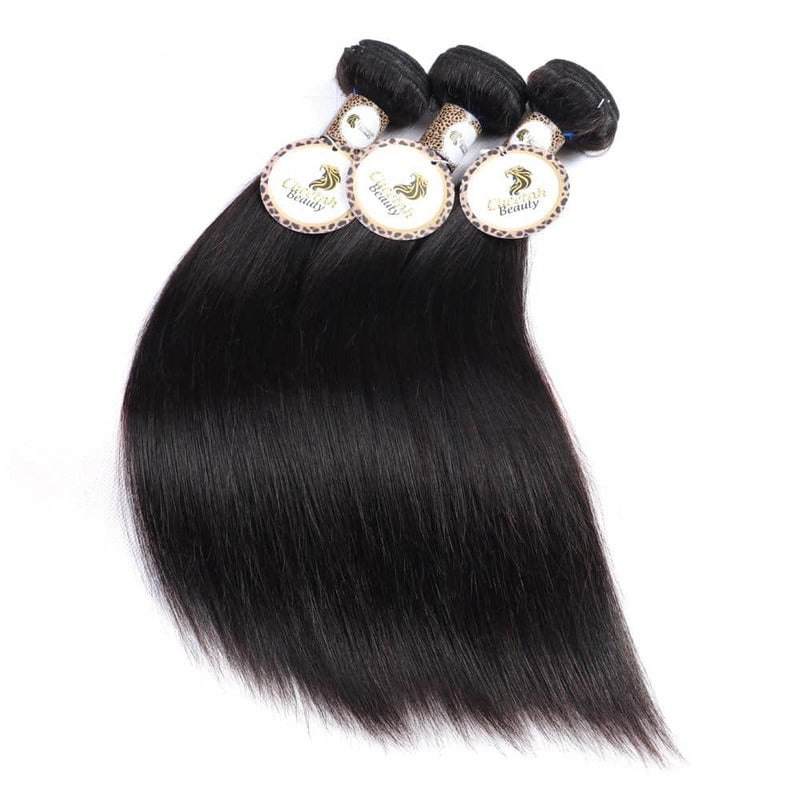 Straight Bundles With 13x6 Lace Frontal 10A Virgin Human Hair Extension