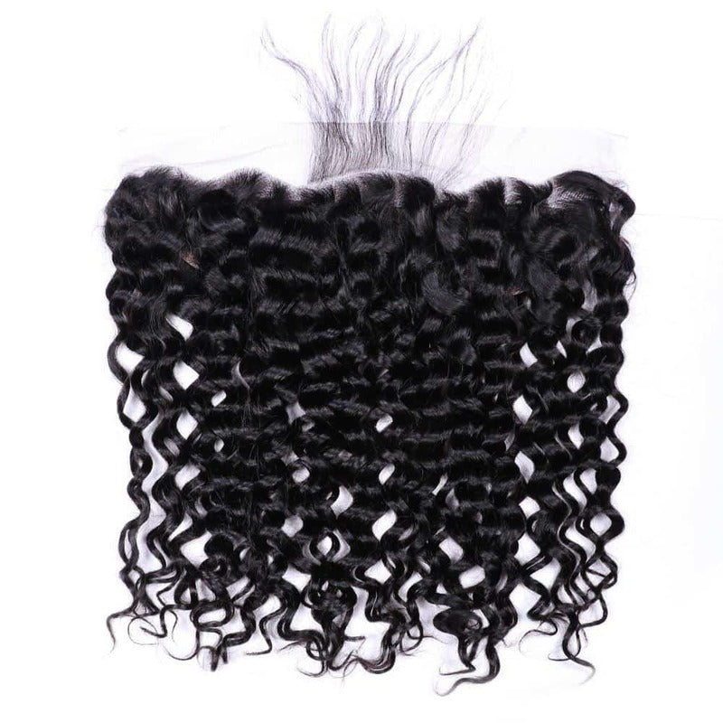 Water Wave Bundles With 13x4 Lace Frontal 10A Virgin Human Hair Extension