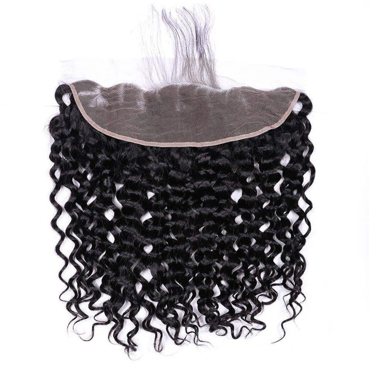 Water Wave Bundles With 13x4 Lace Frontal 10A Virgin Human Hair Extension