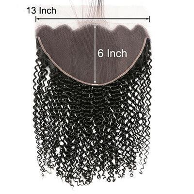 13x4/13x6 Ear To Ear Curly Wave Lace Frontal 100% Virgin Human Hair Frontal
