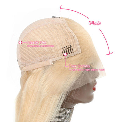 Blonde Balayage On Brown Hair 13x6 Transparent Lace Human Hair Wigs