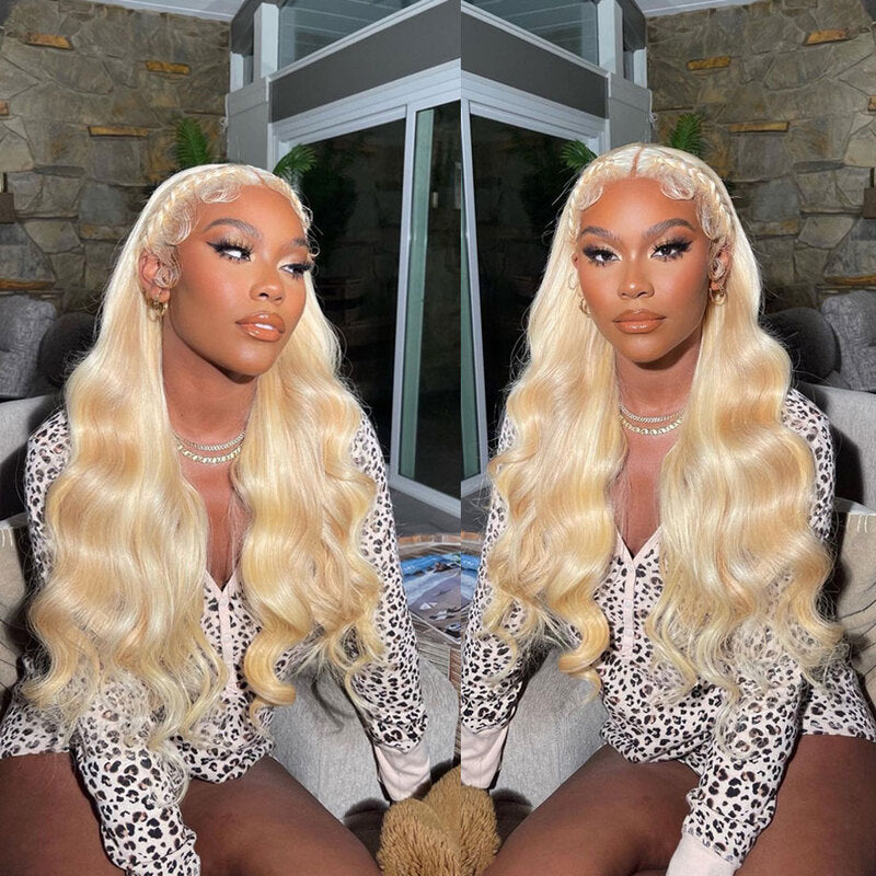 #613 Blonde Upgraded 13x6-Full Lace Frontal Body Wave Lace Wig 100% Human Virgin Hair