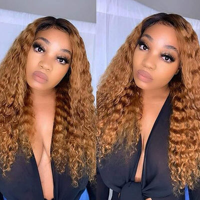 T1B/27 Deep Wave 13×4 Lace Frontal Wig 