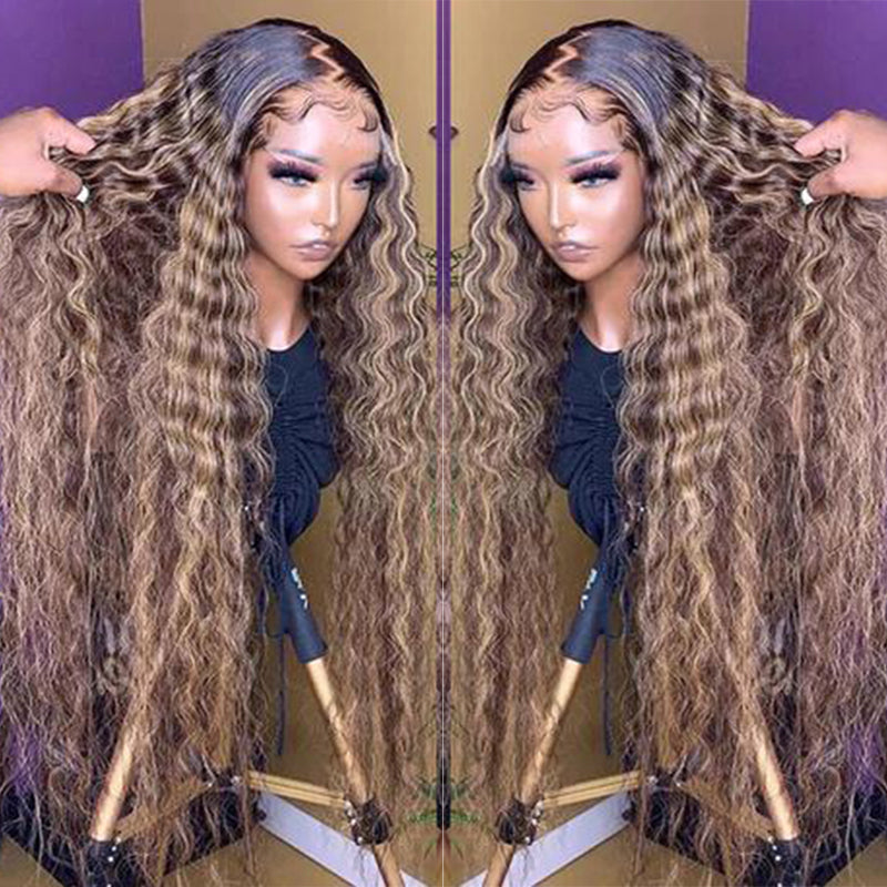 4x4 Colored deep wave wig