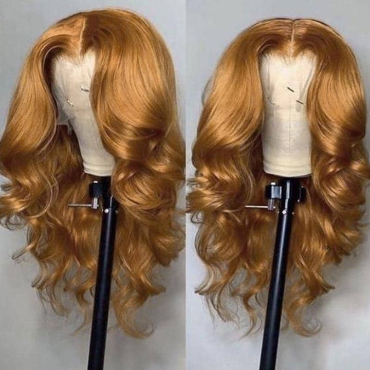 #30 Body Wave Lace Front Wig CheetahBeauty Colored Lace Wig 100% Human Hair Wig For Women 