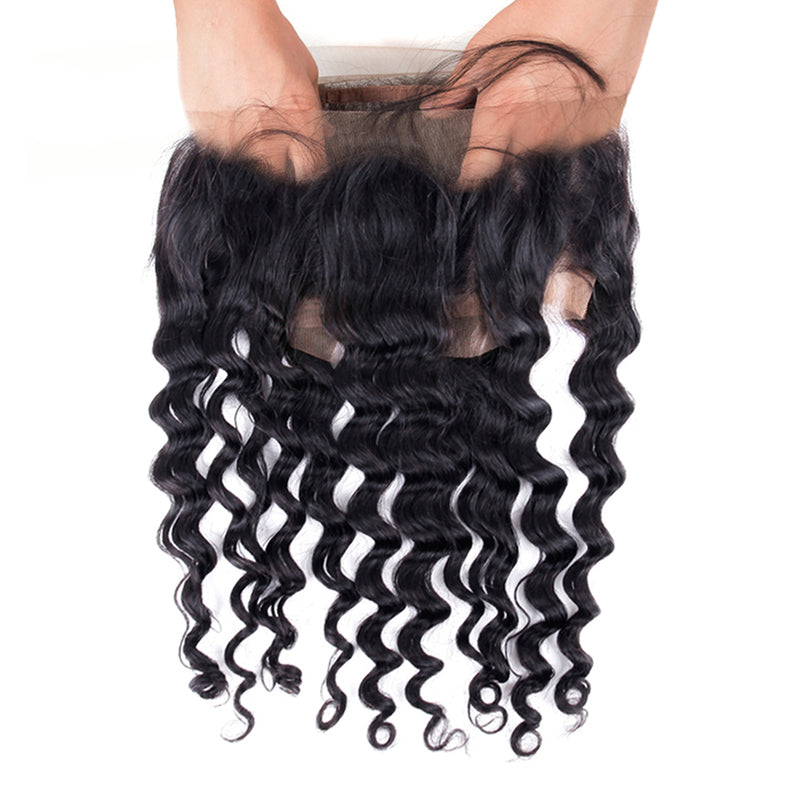 360 Loose Deep Wave Lace Frontal 100% Virgin Human Hair Lace Frontal