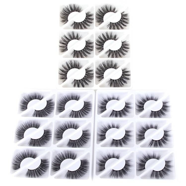 CheetahBeauty 6 Pairs 5D Mink Faux False Eyelashes Fake Lashes