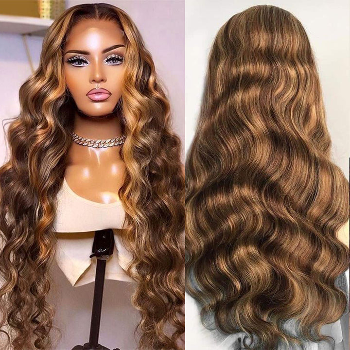 One Wig Two Styles | 4/27 Highlight Body Wave Wig 13x6 Lace Front Human Hair Wig