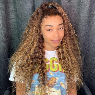 T4/P4/27 Deep Wave 13×4 Lace Frontal Wig 