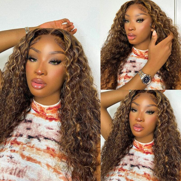 4x4 Colored deep wave wig