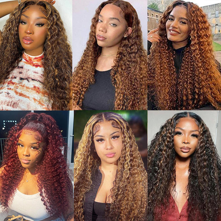 4x4 Colored deep wave wig