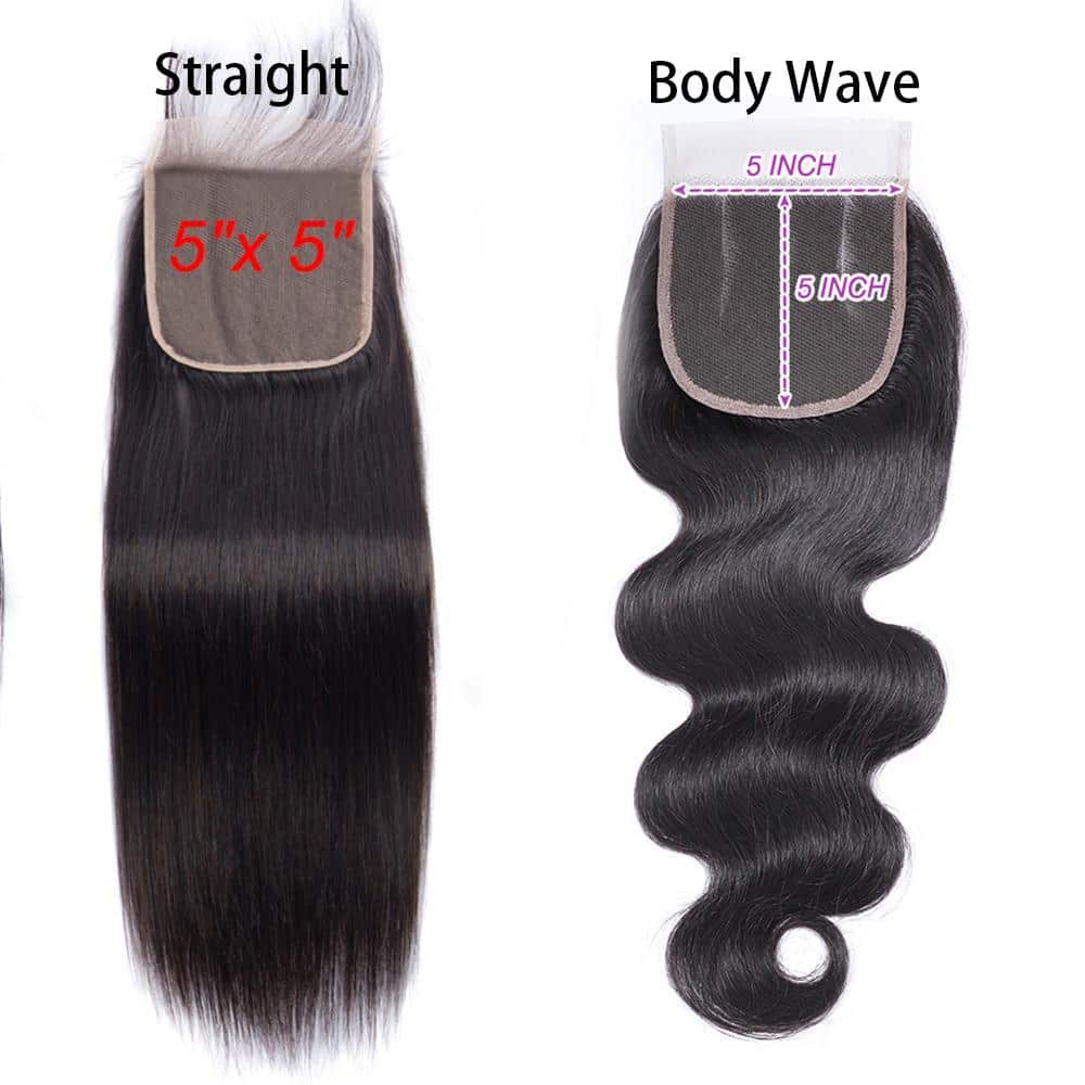 5x5 Transparent Lace Closure Straight/Body Wave CheetahBeauty Brazilian Human Hair Closure 