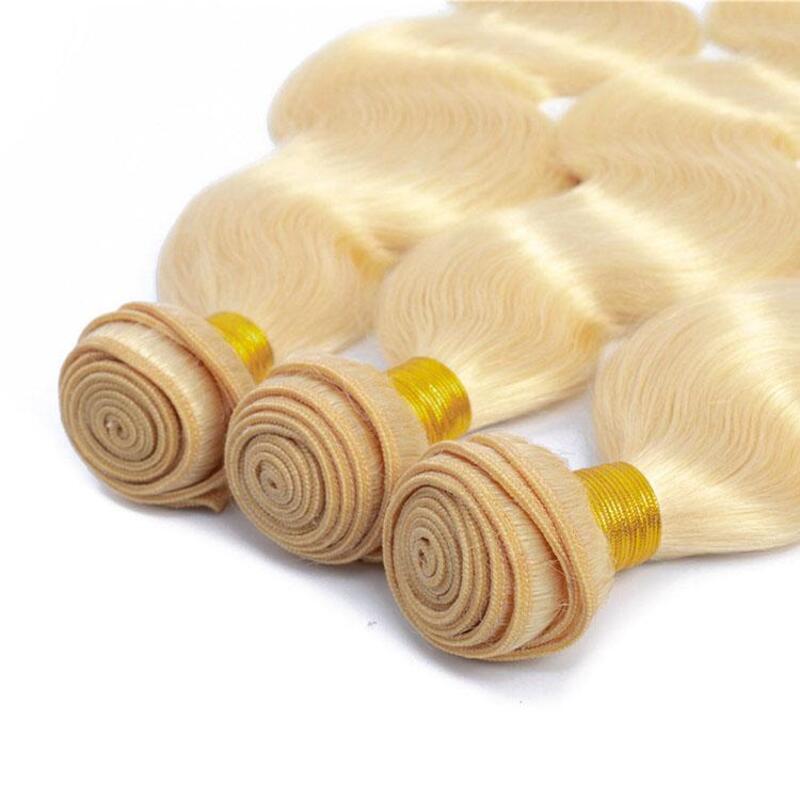 #613 Blonde Body Wave 4 Bundles 100% Virgin Human