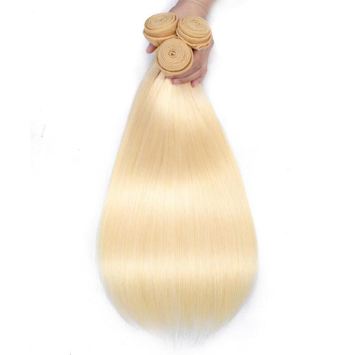 #613 Blonde Bundles Straight 4 Bundles 100% Virgin Human Hair