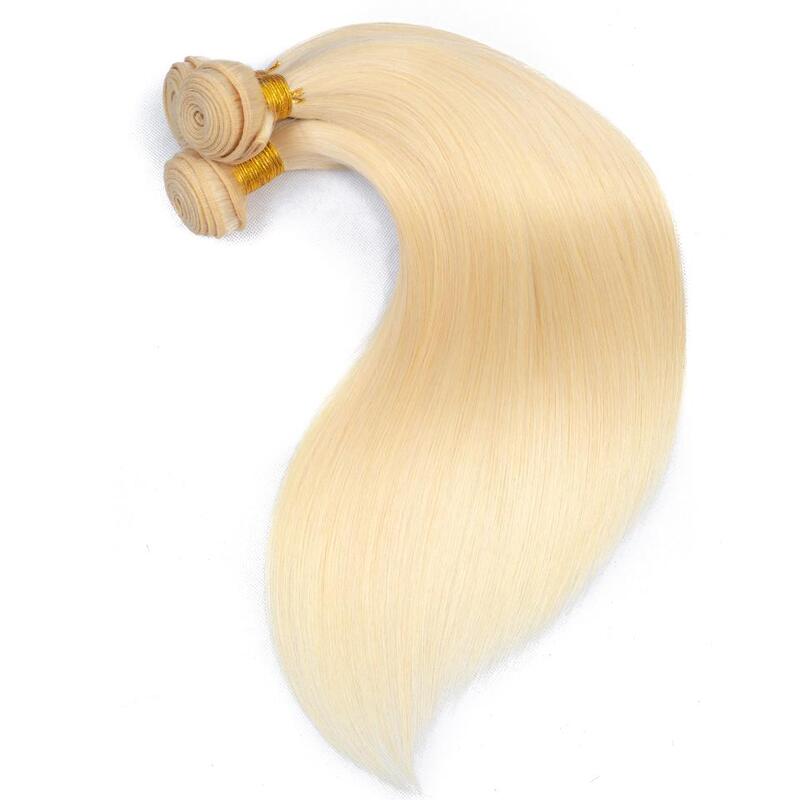 #613 Blonde Bundles Straight 4 Bundles 100% Virgin Human Hair