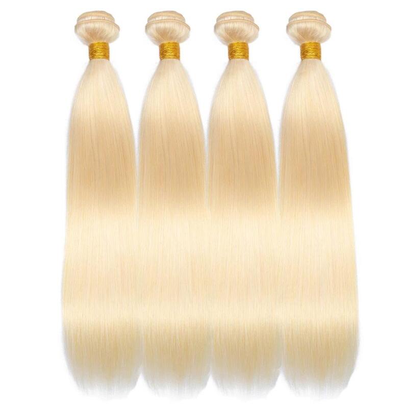 #613 Blonde Bundles Straight 4 Bundles 100% Virgin Human Hair