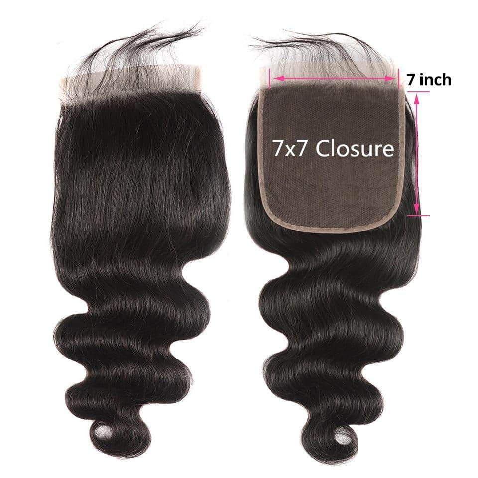 7x7 Lace Closure Body Wave/Straight Closure CheetahBeauty Brazilian Human Hair Closure 