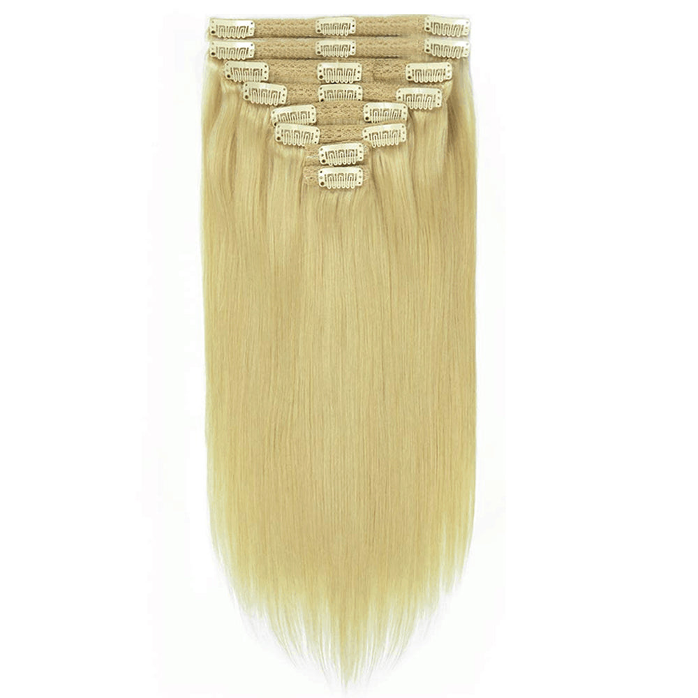 BLEACH BLONDE #613 CLASSIC CLIP-INS 8 Pcs with 18 Clips (120G)