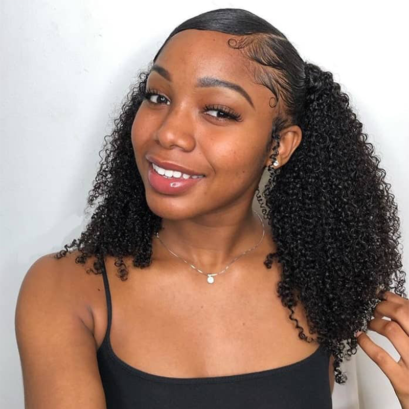 Cheetahbeauty Kinky Curly Wrap Ponytail 100% Human Hair Extension