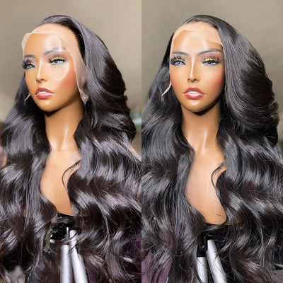Body Wave 13x4 HD Transparent Lace Front Wig 100% Virgin Human Hair