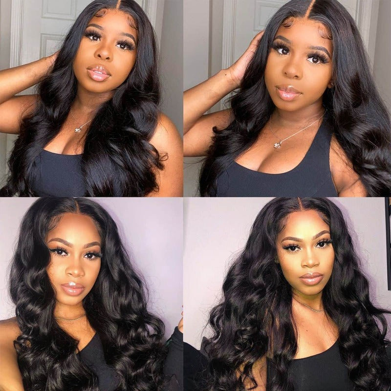 Body Wave 4x4 HD Transparent Lace Closure Wig 100% Virgin Human Hair